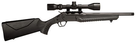 Rossi LWC0350-BKS LWC w/Optic 350 Legend 1rd 16.50" Black Oxide Threaded Barrel, Black Picatinny Rail Steel Receiver, Black Fixed Synthetic Stock