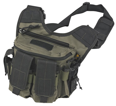 US PeaceKeeper P20305 Rapid Deployment Pack  Shoulder Sling 600D Polyester OD Green/Black