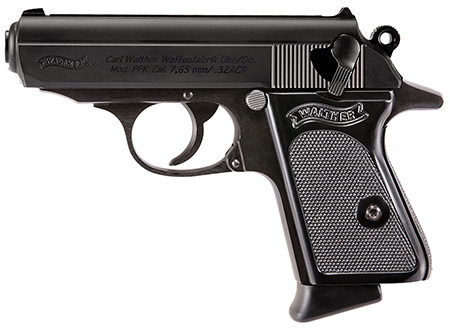 Walther Arms 4796021 PPK  32 ACP 6+1 3.30" Black Steel Barrel, Black Serrated Steel Slide, Black Steel Frame w/Beavertail, Textured Polymer Grip