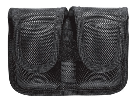 Bianchi 17400 7301 SpeedLoader Pouch Double Black Accumold Hook  &  Loop Belts 2-2.25" Wide Compatible w/ 38/357