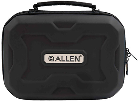 Allen 829 EXO  Handgun Case Black Polymer, Molded Carry Handle, Egg Crate Foam  &  Lockable Zippers 9" x 6.25" Interior Dimensions