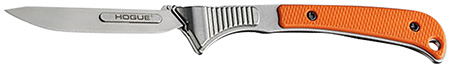 Hogue 35874 Expel  2.050" Fixed High Carbon Steel Blade, Orange G10 Scales/SS Handle, Includes 3 #60  &  2 #70 blades.