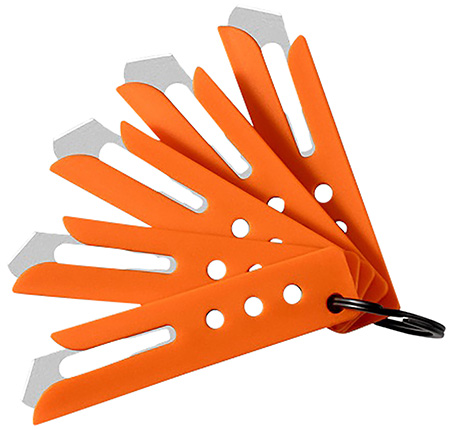 Hogue 35884 Expel Blade Guard Orange Nylon Includes 5 #60 High Carbon Steel Blade, 5 Guards  &  1 Key Ring
