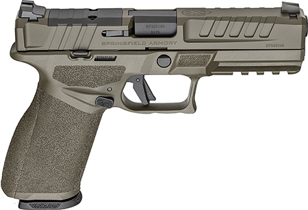 Springfield Armory EC9459GU Echelon  Full Size 9mm Luger 20+1 4.50" Black Melonite Steel Barrel, OD Green Cerakote Optic Ready/Serrated Steel Slide  &  Polymer Frame w/Picatinny Rail, Textured Grip
