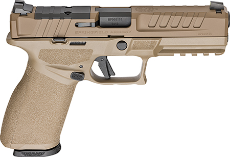 Springfield Armory EC9459FU Echelon  9mm Luger 20+1 4.50" Black Melonite Steel Barrel, Flat Dark Earth Cerakote Optic Ready/Serrated Steel Slide  &  Polymer Frame w/Picatinny Rail Textured Grip