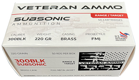 Hyperion Munitions HMBX300BLK22050   300 Blackout 220 gr Full Metal Jacket 50 Per Box/10 Case