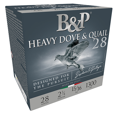 B & P Ammunition 28BD6 Heavy Dove  &  Quail  28Gauge 2.75" 15/16oz 6Shot 25 Per Box/10 Case