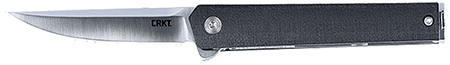 CRKT 7095KXC CEO  Compact 2.62" Folding Plain Satin S35VN SS Blade, Black Carbon Fiber/SS Handle