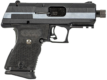 Hi-Point YC380CFRDCT YC380 w/Red Dot 380 ACP 10+1 3.93" Black Threaded Barrel, Black/Chrome Serrated Steel Slide, Black Polymer Frame w/Picatinny Rail, Black Plastic Grip, Crimson Trace Red Dot