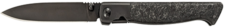 Cold Steel CSFL39SDP Spectre  3.80" Folding Drop Point Plain Black Matte PVD CPM 20V SS Blade, Forged Carbon Fiber Handle