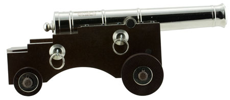 Traditions CN8041 Old Ironsides Mini Cannon 50 Cal 9" Nickel Barrel Hardwood Stock Breech Action