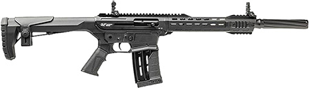 Gforce Arms GF251220 GF25  12 Gauge Semi-Auto 3" 5+1 20" Black Cerakote Spiral Threaded Barrel, Black Cerakote Picatinny Rail Aluminum Receiver, Black Adjustable Synthetic Stock  w/Black Rubber Grip