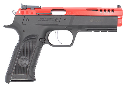 Tanfoglio TFFORCE22 Force  22 LR 10+1 4.40" Stainless Steel Barrel, Red Ported Slide, Black Polymer Frame w/Beavertail  &  Picatinny Rail, Black Textured Grip