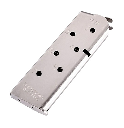 CMC Products 14120 Match Grade  7rd 45 ACP Fits 1911 Officer Stainless Steel