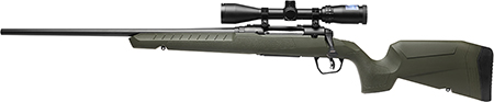 Savage Arms 32182 Axis 2 XP Combo 223 Rem 4+1 22" Black Sporter Barrel, Black Drilled  &  Tapped Steel Receiver, Fixed OD Green Synthetic Stock, Left Hand, Boresighted 3-9x40mm