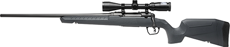 Savage Arms 32205 Axis 2 XP Combo Full Size 22-250 Rem 4+1 22" Black Sporter Barrel, Black Carbon Steel Receiver Drilled  &  Tapped, Gray Fixed Synthetic Stock, Weaver 3-9x40mm Scope, Left Hand