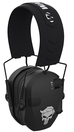Walker's GWPRSEMT24PUN Razor Merica Muffs Punisher Polymer Over the Head Black