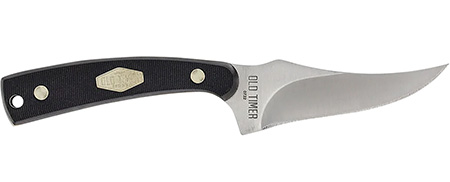 Old Timer 1179216 Sharpfinger  3.30" Fixed Clip Point Plain Stainless Steel Blade/ Delrin Handle