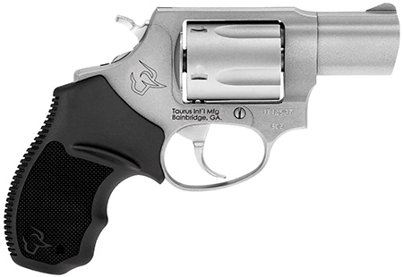 Taurus 2-605029 605  Small 357 Mag/38 Special +P 5 Shot 2" Matte Stainless Steel Barrel, Cylinder  &  Frame, Black Finger Grooved Rubber Grip, Transfer Bar Safety, Exposed Hammer