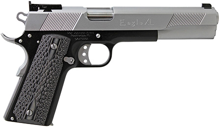 Iver Johnson Arms EAGLEXL10TT Eagle Deluxe 10mm Auto 8+1 6" Steel Barrel, Hard Chrome Serrated Steel Slide, Matte Black Steel Frame w/Beavertail, Black/Gray G10 Grip