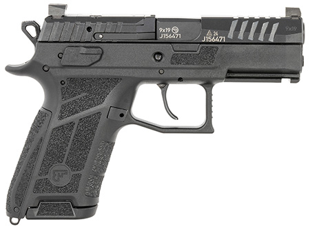 CZ-USA 91660 P-09 C Nocturne Compact 9mm Luger 15+1 3.74" Black Steel Barrel, Black Optic Cut/Serrated Steel Slide, Black Polymer Frame w/Picatinny Rail, Textured Grip