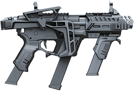 Recover Tactical PIXPMGFST01 P-IX+MG  PG9 SR20 Metal Front Guard Folding Stock Black