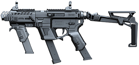 Recover Tactical PIXPMGFBR01 P-IX+MG  PG9 SR20 Metal Front Guard Folding Brace Black