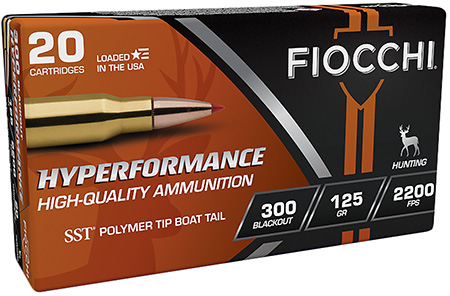 Fiocchi 300BLKH20 Hyperformance  300Blackout 125gr Super Shock Tip 20 Per Box/10 Case