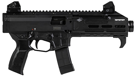 CZ-USA 91431 Scorpion 3+  9mm Luger 20+1 7.80" Black Threaded Barrel, M-LOK Handguard, Picatinny Rail, Black Polymer Grip, Ambidextrous