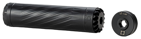 Anechoic X35B Anechox 35  35Cal/338Lapua/338/35Magnums Black Stainless Steel/Titanium 1 3/8"x24 w/ 1/2"x28 DTA