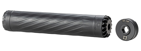 Anechoic X35LB Anechox 35L  35Cal/338Lapua/338/35Magnums Black Stainless Steel/Titanium 1 3/8"x24 w/ 1/2"x28 DTA