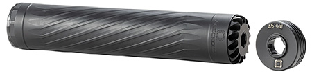 Anechoic X45LB Anechox 45L  45CAl/458WinMag Black Stainless Steel/Titanium 1 3/8"x24 w/ 5/8"x24 DTA