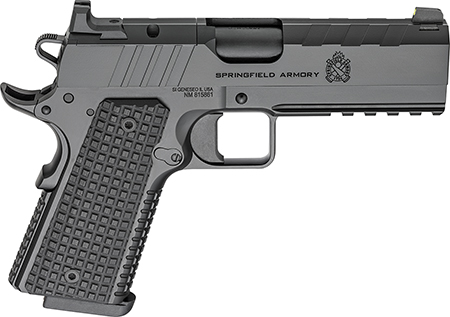 Springfield Armory PX9227LAOS 1911 Emissary 9mm 9+1 4.25" Stainless Steel Barrel Optic Ready Black Carbon Steel Slide VZ Grips Thin-Line G10 Grip