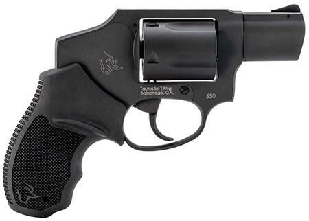 Taurus 2-650121 650  Small 357 Mag/38 Special +P 5 Shot 2" Matte Black Alloy Steel Barrel, Cylinder  &  Frame, Black Rubber Grip, Transfer Bar Safety, Concealed Hammer