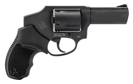 Taurus 2-650131 650  Small 357 Mag/38 Special +P 5 Shot 3" Matte Black Alloy Steel Barrel, Cylinder  &  Frame, Black Rubber Grip, Transfer Bar Safety, Concealed Hammer