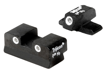 Trijicon 600448 Bright  &  Tough Night Sights  Green/Tritium White Outline Front Sight-Green/Tritium White Outline Rear Sight Sig Sauer P225/P226/P228 #8 Front/#8 Rear