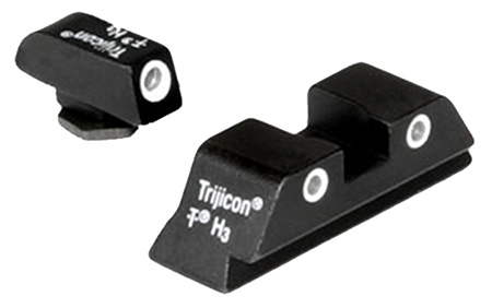 Trijicon 600227 Bright  &  Tough Night Sights  Green/Tritium White Outline Front Sight-Green/Tritium White Outline Rear Sight Glock 20/21 Large Frame