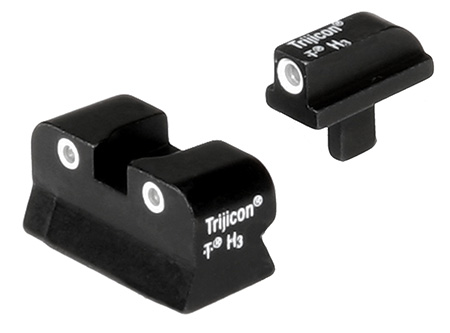 Trijicon 600145 Bright  &  Tough Night Sights  Green/Tritium White Outline Front Sight-Green/Tritium White Outline Rear Sight Colt 1911 0.055 Tang