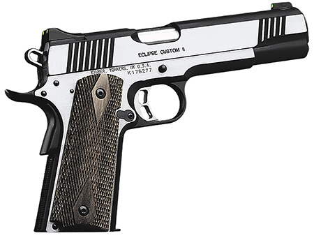 Kimber Mfg.,inc 3200034CA Eclipse Custom II (CA) 45 ACP 8+1 5" Front Serrations Stainless Steel Slide Brush Polished Front Strap Checkering Laminated Gray/Black Double Diamond Grip