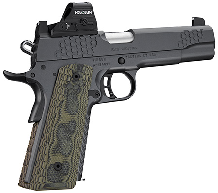 Kimber Mfg.,inc 3000433 KHX Custom (OI) 45 ACP 8+1 5" Front Serrations Stainless Steel Slide Gray KimPro II G-10 Grip