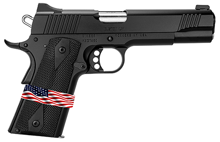 Kimber Mfg, Inc 3000502 Custom LW Liberty 9mm Luger 7+1 5" Stainless Match Grade Barrel, KimPro Black Serrated Steel Slide, KimPro Black Aluminum Frame w/Beavertail, ANKA Grip
