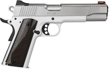 Kimber Mfg, Inc 3700594 LW Arctic 9mm Luger 9+1 5" Stainless Match Grade Barrel, Silver Serrated Stainless Steel Slide, Silver Aluminum Frame w/Beavertail, Black/Gray Laminate Grip