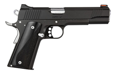 Kimber Mfg, Inc 3700596 Custom LW Nightstar 9mm Luger 9+1 5" Stainless Match Grade Barrel, Black Serrated Steel Slide, Black Aluminum Frame w/Beavertail, Black/Gray Laminate Grip