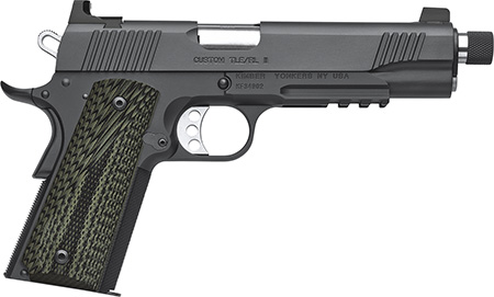 Kimber Mfg, Inc 3200337 TLE II  45 ACP 7+1 5" Stainless Threaded Barrel, Matte Black Serrated Steel Slide, Matte Black Steel Frame w/Beavertail  &  Picatinny Rail, Aggressively Textures G-10 Grip