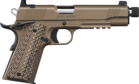 Kimber Mfg.,inc 3000237 Desert Warrior TFS 45 ACP 7+1 5.50" Front Serrations Steel Slide Desert Tan KimPro II G-10 Grip