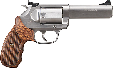 Kimber Mfg, Inc 3400032CA K6S Target GFO *CA Compliant DA/SA 357 Mag 6rd 4" Brushed Stainless Steel Barrel  &  Cylinder, Brushed Stainless Stainless Steel Frame, Diamond Checkering Grip, Exposed Hammer