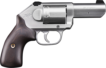 Kimber Mfg, Inc 3400011 K6S Stainless 3 357 Mag 6 Shot 3" Brushed Stainless Steel Barrel  & s Cylinder, Brushed Stainless Steel Frame, Large Smooth Walnut Grip, Concealed Hammer