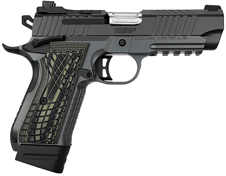 Kimber Mfg.,inc 3100016 KDS9C  9mm 15+1 4.09" KimPro Gray Front and Rear Serrations Stainless Steel OD Green G-10 Grip
