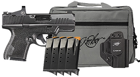 Kimber Mfg.,inc 3800027 R7 Mako OI Bundle 9mm 10+1 3.37" FNC Stainless Steel Slide Molded Stippling Crimson Trace CT-1500 Optic