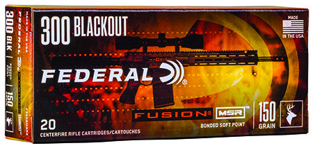 Federal F300BMSR2 Fusion MSR 300Blackout 150gr Bonded Soft Point 20 Per Box/10 Case